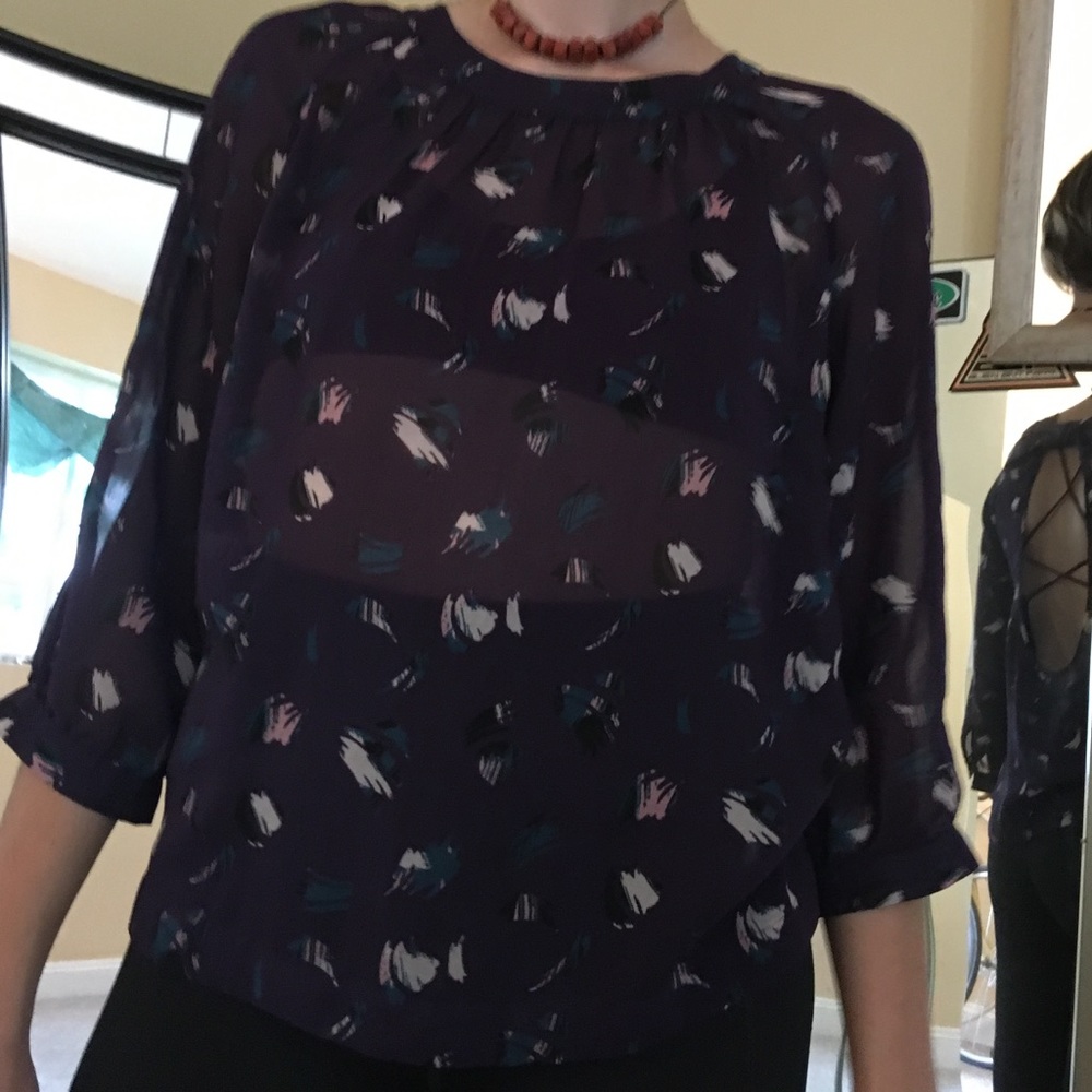 OPE sheer purple top